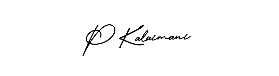 Design your own signature with our free online signature maker. With this signature software, you can create a handwritten (AmerikaSignatureDemo-Regular) signature for name P Kalaimani. P Kalaimani signature style 3 images and pictures png