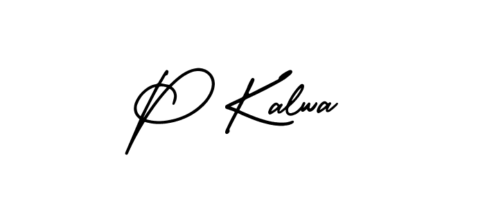 This is the best signature style for the P Kalwa name. Also you like these signature font (AmerikaSignatureDemo-Regular). Mix name signature. P Kalwa signature style 3 images and pictures png