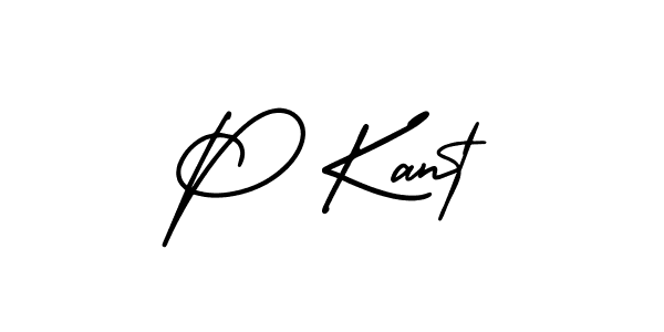 P Kant stylish signature style. Best Handwritten Sign (AmerikaSignatureDemo-Regular) for my name. Handwritten Signature Collection Ideas for my name P Kant. P Kant signature style 3 images and pictures png