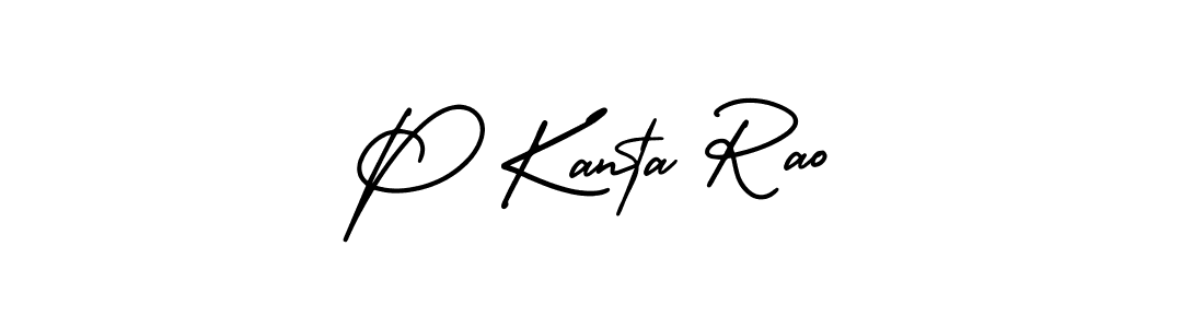 You should practise on your own different ways (AmerikaSignatureDemo-Regular) to write your name (P Kanta Rao) in signature. don't let someone else do it for you. P Kanta Rao signature style 3 images and pictures png