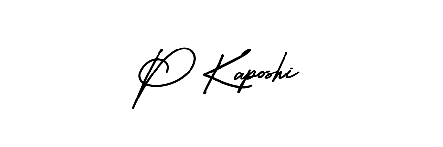 Similarly AmerikaSignatureDemo-Regular is the best handwritten signature design. Signature creator online .You can use it as an online autograph creator for name P Kaposhi. P Kaposhi signature style 3 images and pictures png