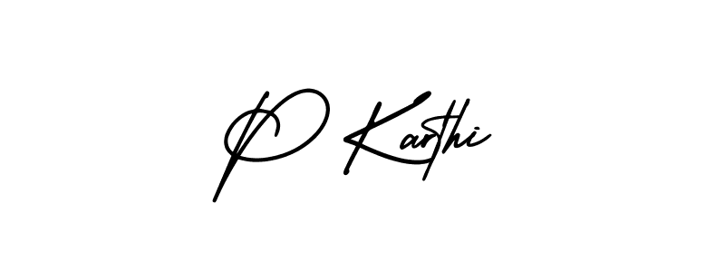Similarly AmerikaSignatureDemo-Regular is the best handwritten signature design. Signature creator online .You can use it as an online autograph creator for name P Karthi. P Karthi signature style 3 images and pictures png