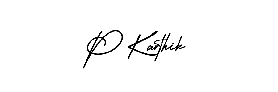 Also You can easily find your signature by using the search form. We will create P Karthik name handwritten signature images for you free of cost using AmerikaSignatureDemo-Regular sign style. P Karthik signature style 3 images and pictures png