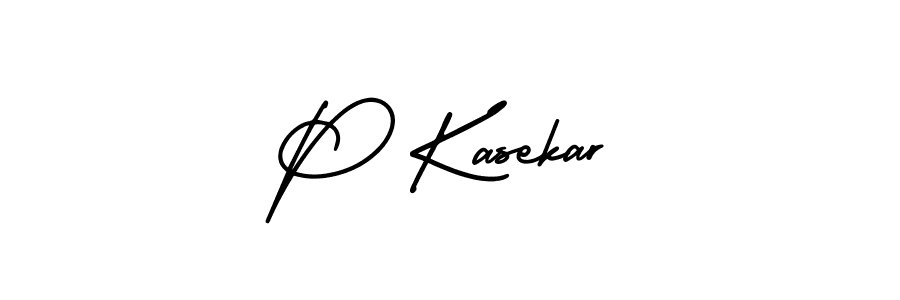 P Kasekar stylish signature style. Best Handwritten Sign (AmerikaSignatureDemo-Regular) for my name. Handwritten Signature Collection Ideas for my name P Kasekar. P Kasekar signature style 3 images and pictures png
