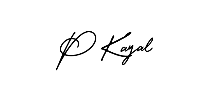 How to make P Kayal signature? AmerikaSignatureDemo-Regular is a professional autograph style. Create handwritten signature for P Kayal name. P Kayal signature style 3 images and pictures png