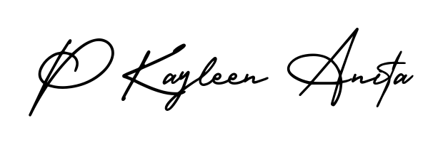 Make a beautiful signature design for name P Kayleen Anita. With this signature (AmerikaSignatureDemo-Regular) style, you can create a handwritten signature for free. P Kayleen Anita signature style 3 images and pictures png