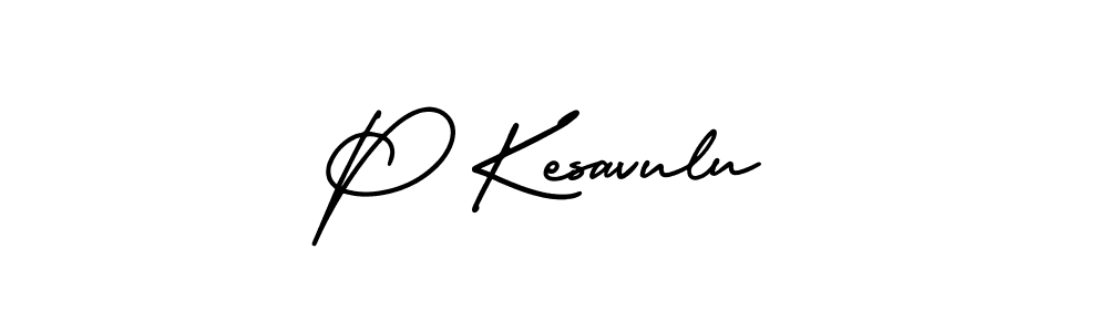 Use a signature maker to create a handwritten signature online. With this signature software, you can design (AmerikaSignatureDemo-Regular) your own signature for name P Kesavulu. P Kesavulu signature style 3 images and pictures png