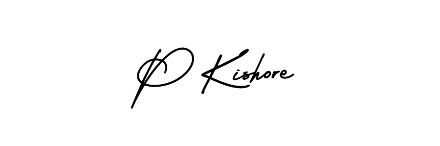 Similarly AmerikaSignatureDemo-Regular is the best handwritten signature design. Signature creator online .You can use it as an online autograph creator for name P Kishore. P Kishore signature style 3 images and pictures png