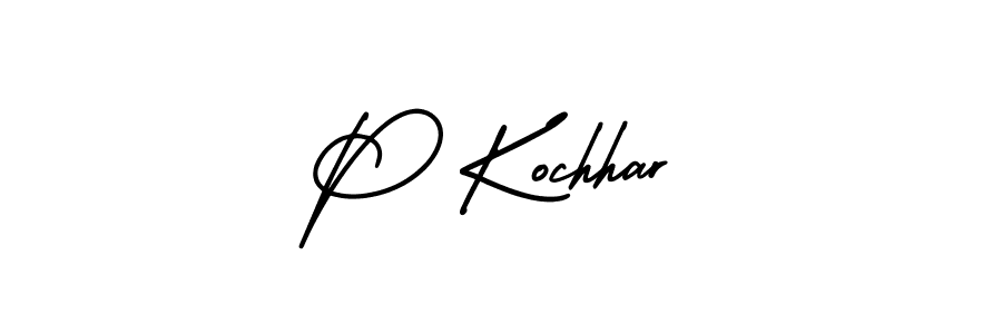 You should practise on your own different ways (AmerikaSignatureDemo-Regular) to write your name (P Kochhar) in signature. don't let someone else do it for you. P Kochhar signature style 3 images and pictures png