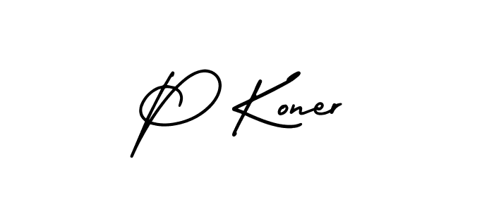 You can use this online signature creator to create a handwritten signature for the name P Koner. This is the best online autograph maker. P Koner signature style 3 images and pictures png