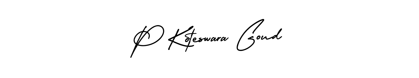 How to make P Koteswara Goud name signature. Use AmerikaSignatureDemo-Regular style for creating short signs online. This is the latest handwritten sign. P Koteswara Goud signature style 3 images and pictures png