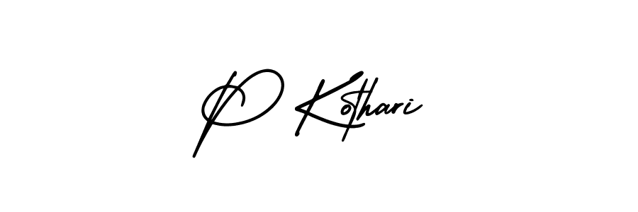 Make a beautiful signature design for name P Kothari. Use this online signature maker to create a handwritten signature for free. P Kothari signature style 3 images and pictures png