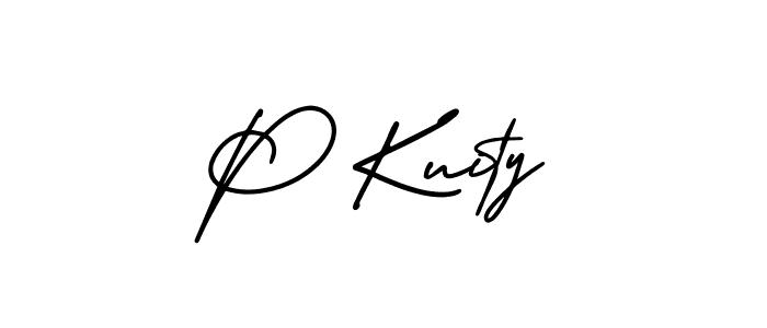 The best way (AmerikaSignatureDemo-Regular) to make a short signature is to pick only two or three words in your name. The name P Kuity include a total of six letters. For converting this name. P Kuity signature style 3 images and pictures png