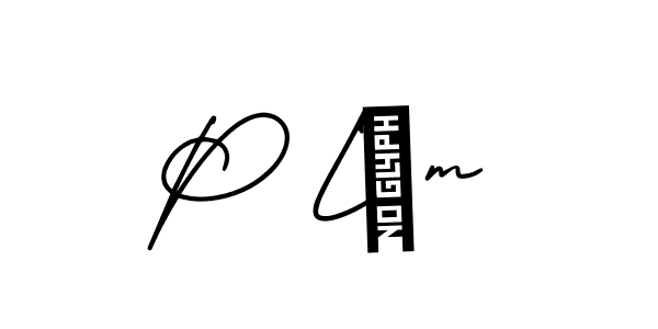 Make a beautiful signature design for name P Lâm. With this signature (AmerikaSignatureDemo-Regular) style, you can create a handwritten signature for free. P Lâm signature style 3 images and pictures png