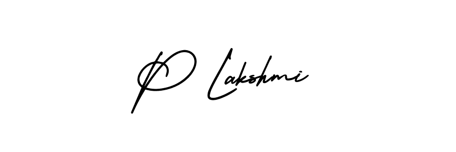 Create a beautiful signature design for name P Lakshmi. With this signature (AmerikaSignatureDemo-Regular) fonts, you can make a handwritten signature for free. P Lakshmi signature style 3 images and pictures png