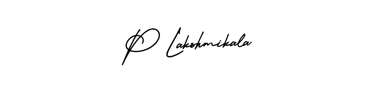 Use a signature maker to create a handwritten signature online. With this signature software, you can design (AmerikaSignatureDemo-Regular) your own signature for name P Lakshmikala. P Lakshmikala signature style 3 images and pictures png