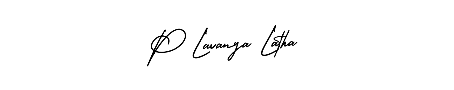 Also we have P Lavanya Latha name is the best signature style. Create professional handwritten signature collection using AmerikaSignatureDemo-Regular autograph style. P Lavanya Latha signature style 3 images and pictures png