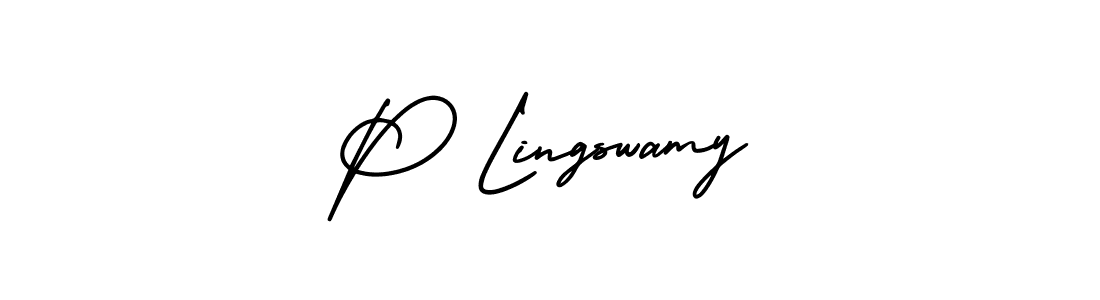 How to Draw P Lingswamy signature style? AmerikaSignatureDemo-Regular is a latest design signature styles for name P Lingswamy. P Lingswamy signature style 3 images and pictures png