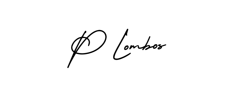 How to Draw P Lombos signature style? AmerikaSignatureDemo-Regular is a latest design signature styles for name P Lombos. P Lombos signature style 3 images and pictures png