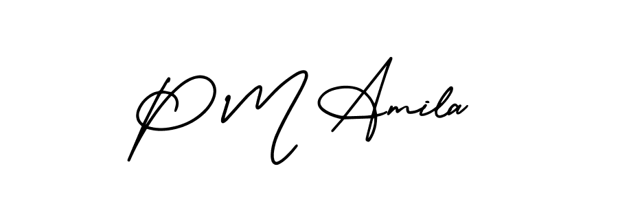 Best and Professional Signature Style for P M Amila. AmerikaSignatureDemo-Regular Best Signature Style Collection. P M Amila signature style 3 images and pictures png