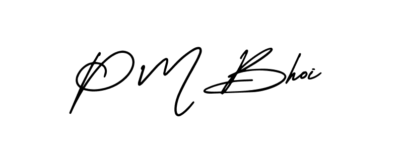 Best and Professional Signature Style for P M Bhoi. AmerikaSignatureDemo-Regular Best Signature Style Collection. P M Bhoi signature style 3 images and pictures png
