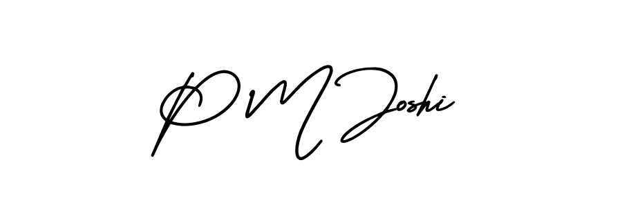 How to make P M Joshi signature? AmerikaSignatureDemo-Regular is a professional autograph style. Create handwritten signature for P M Joshi name. P M Joshi signature style 3 images and pictures png