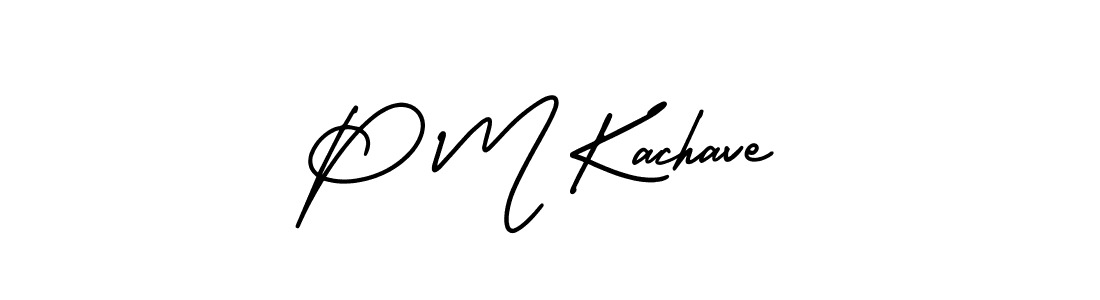 How to make P M Kachave signature? AmerikaSignatureDemo-Regular is a professional autograph style. Create handwritten signature for P M Kachave name. P M Kachave signature style 3 images and pictures png