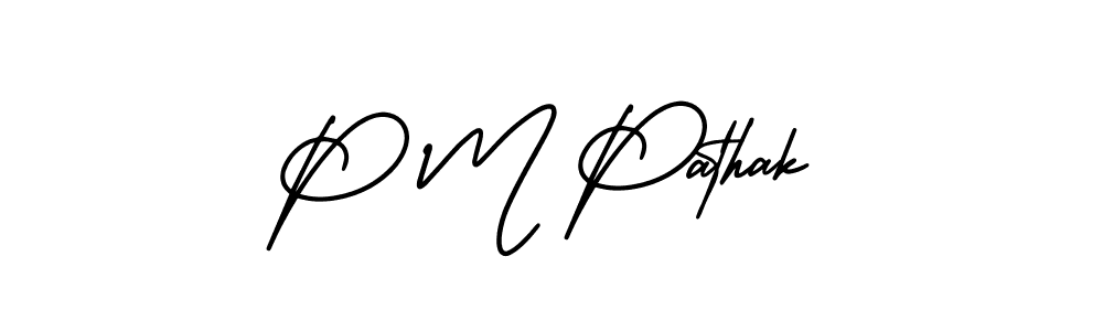 It looks lik you need a new signature style for name P M Pathak. Design unique handwritten (AmerikaSignatureDemo-Regular) signature with our free signature maker in just a few clicks. P M Pathak signature style 3 images and pictures png