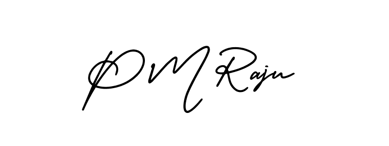if you are searching for the best signature style for your name P M Raju. so please give up your signature search. here we have designed multiple signature styles  using AmerikaSignatureDemo-Regular. P M Raju signature style 3 images and pictures png