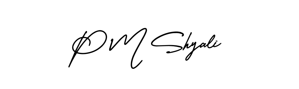 Best and Professional Signature Style for P M Shyali. AmerikaSignatureDemo-Regular Best Signature Style Collection. P M Shyali signature style 3 images and pictures png