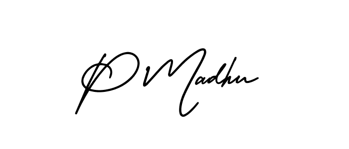 Make a short P Madhu signature style. Manage your documents anywhere anytime using AmerikaSignatureDemo-Regular. Create and add eSignatures, submit forms, share and send files easily. P Madhu signature style 3 images and pictures png