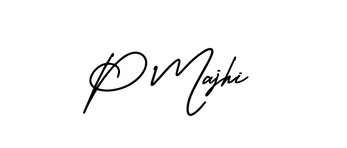 Also You can easily find your signature by using the search form. We will create P Majhi name handwritten signature images for you free of cost using AmerikaSignatureDemo-Regular sign style. P Majhi signature style 3 images and pictures png