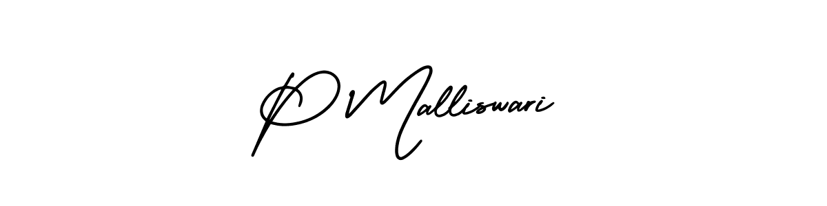 Also we have P Malliswari name is the best signature style. Create professional handwritten signature collection using AmerikaSignatureDemo-Regular autograph style. P Malliswari signature style 3 images and pictures png