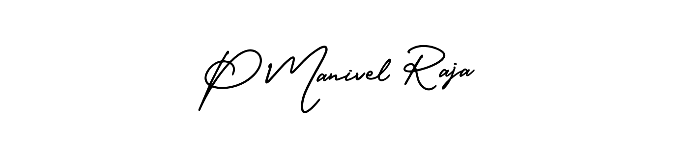 Design your own signature with our free online signature maker. With this signature software, you can create a handwritten (AmerikaSignatureDemo-Regular) signature for name P Manivel Raja. P Manivel Raja signature style 3 images and pictures png