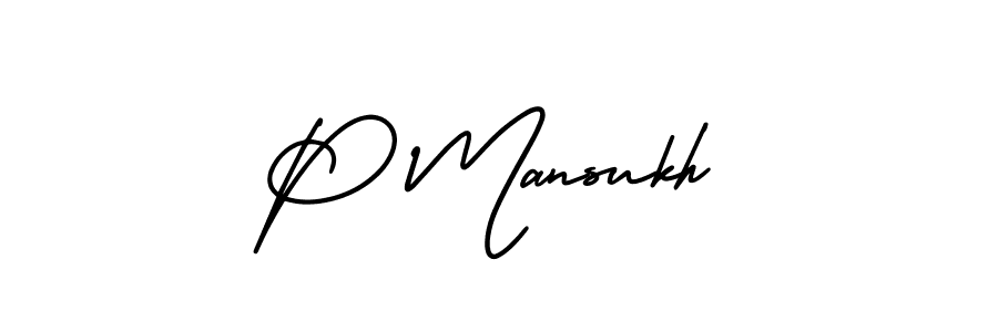 Also we have P Mansukh name is the best signature style. Create professional handwritten signature collection using AmerikaSignatureDemo-Regular autograph style. P Mansukh signature style 3 images and pictures png