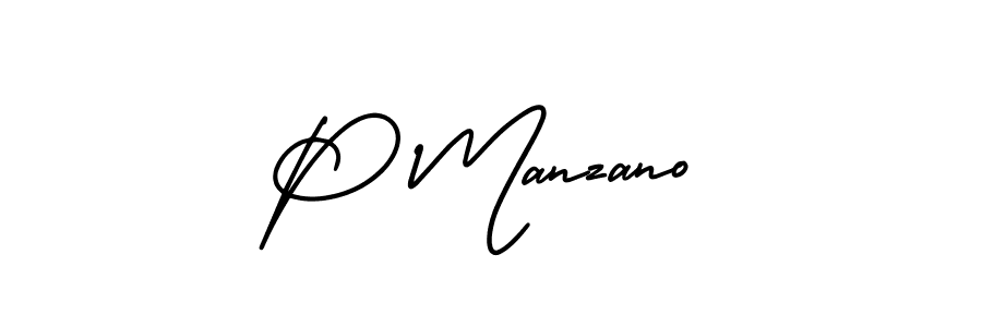 Similarly AmerikaSignatureDemo-Regular is the best handwritten signature design. Signature creator online .You can use it as an online autograph creator for name P Manzano. P Manzano signature style 3 images and pictures png