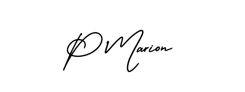 How to Draw P Marion signature style? AmerikaSignatureDemo-Regular is a latest design signature styles for name P Marion. P Marion signature style 3 images and pictures png