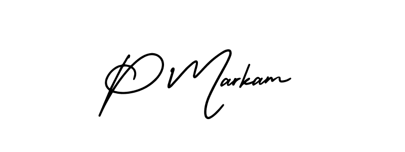 if you are searching for the best signature style for your name P Markam. so please give up your signature search. here we have designed multiple signature styles  using AmerikaSignatureDemo-Regular. P Markam signature style 3 images and pictures png