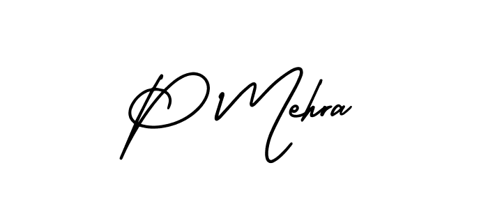 AmerikaSignatureDemo-Regular is a professional signature style that is perfect for those who want to add a touch of class to their signature. It is also a great choice for those who want to make their signature more unique. Get P Mehra name to fancy signature for free. P Mehra signature style 3 images and pictures png