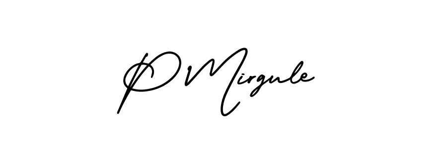 Similarly AmerikaSignatureDemo-Regular is the best handwritten signature design. Signature creator online .You can use it as an online autograph creator for name P Mirgule. P Mirgule signature style 3 images and pictures png