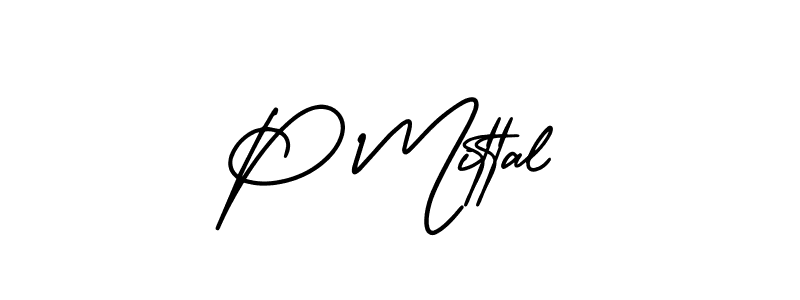 How to make P Mittal signature? AmerikaSignatureDemo-Regular is a professional autograph style. Create handwritten signature for P Mittal name. P Mittal signature style 3 images and pictures png