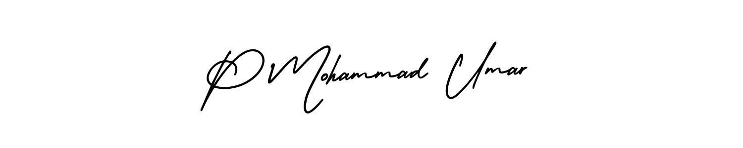 if you are searching for the best signature style for your name P Mohammad Umar. so please give up your signature search. here we have designed multiple signature styles  using AmerikaSignatureDemo-Regular. P Mohammad Umar signature style 3 images and pictures png