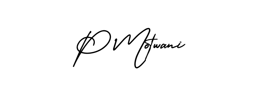 Make a beautiful signature design for name P Motwani. Use this online signature maker to create a handwritten signature for free. P Motwani signature style 3 images and pictures png