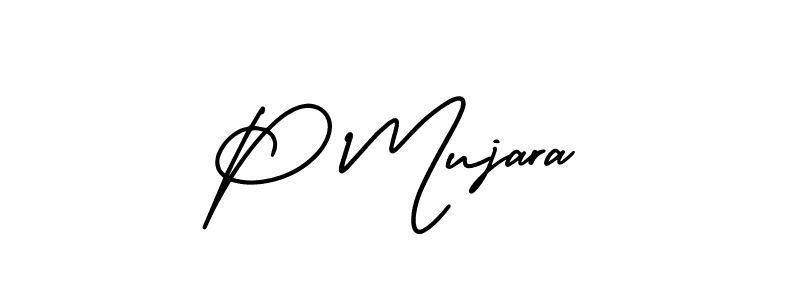Also we have P Mujara name is the best signature style. Create professional handwritten signature collection using AmerikaSignatureDemo-Regular autograph style. P Mujara signature style 3 images and pictures png