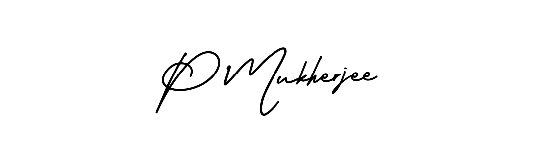 Also we have P Mukherjee name is the best signature style. Create professional handwritten signature collection using AmerikaSignatureDemo-Regular autograph style. P Mukherjee signature style 3 images and pictures png