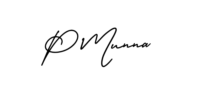 Make a beautiful signature design for name P Munna. Use this online signature maker to create a handwritten signature for free. P Munna signature style 3 images and pictures png