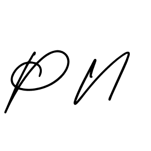 Design your own signature with our free online signature maker. With this signature software, you can create a handwritten (AmerikaSignatureDemo-Regular) signature for name P N. P N signature style 3 images and pictures png