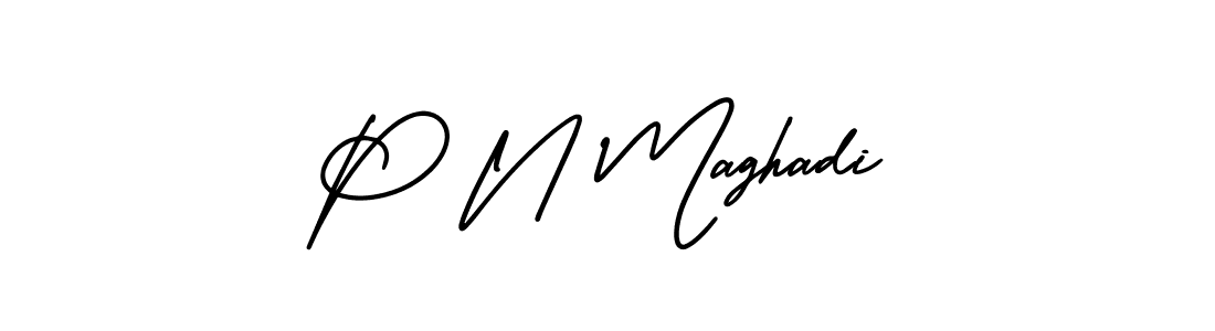 Also we have P N Maghadi name is the best signature style. Create professional handwritten signature collection using AmerikaSignatureDemo-Regular autograph style. P N Maghadi signature style 3 images and pictures png