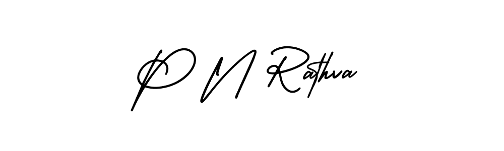 Also You can easily find your signature by using the search form. We will create P N Rathva name handwritten signature images for you free of cost using AmerikaSignatureDemo-Regular sign style. P N Rathva signature style 3 images and pictures png