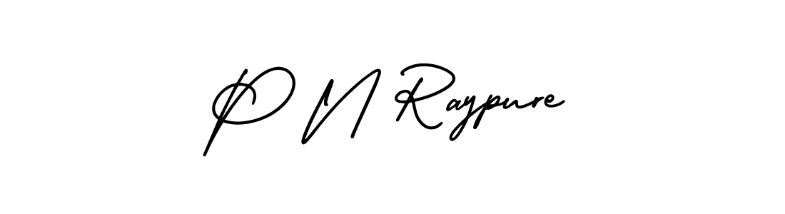 The best way (AmerikaSignatureDemo-Regular) to make a short signature is to pick only two or three words in your name. The name P N Raypure include a total of six letters. For converting this name. P N Raypure signature style 3 images and pictures png